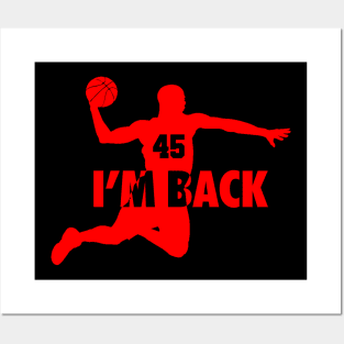 Michael Jordan I'm back 45 Posters and Art